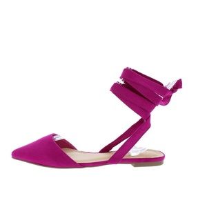 Trendy Fuschia Wrap-around Shoes